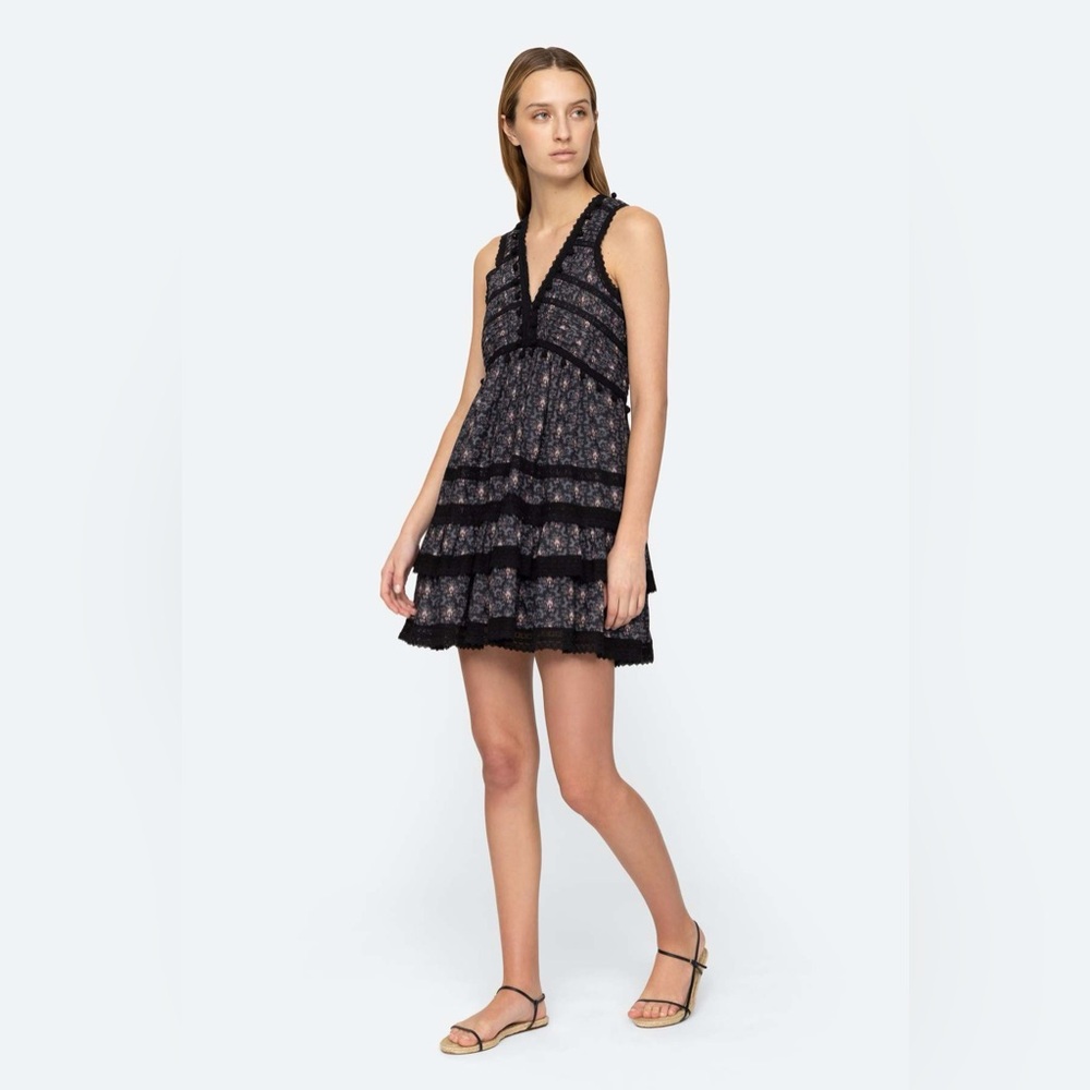 NWT Sea New York Yvonne Tiered Lace Mini Dress - Picture 3 of 15